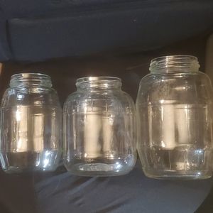 Antique glass pickle jars